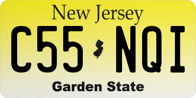 NJ license plate C55NQI