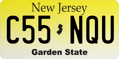NJ license plate C55NQU