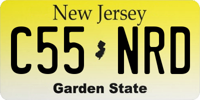 NJ license plate C55NRD