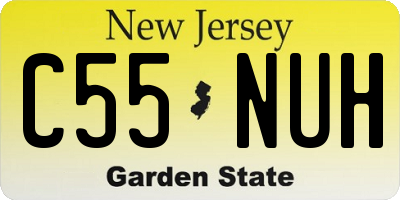 NJ license plate C55NUH