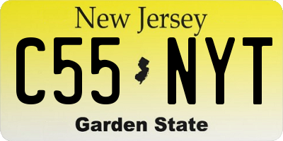 NJ license plate C55NYT