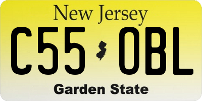 NJ license plate C55OBL