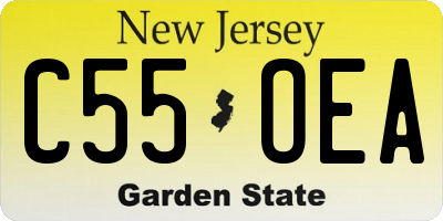 NJ license plate C55OEA