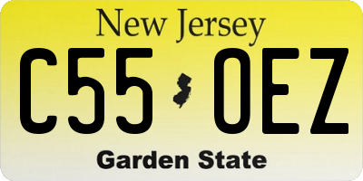 NJ license plate C55OEZ
