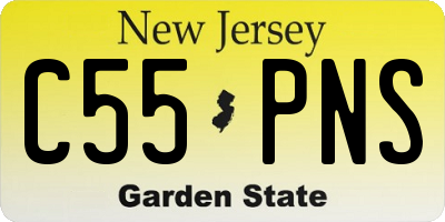NJ license plate C55PNS