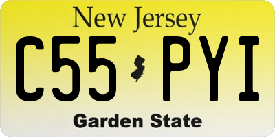 NJ license plate C55PYI
