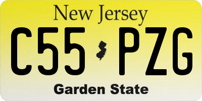 NJ license plate C55PZG