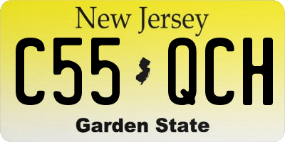 NJ license plate C55QCH