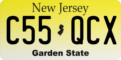 NJ license plate C55QCX