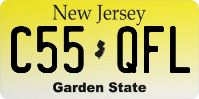 NJ license plate C55QFL