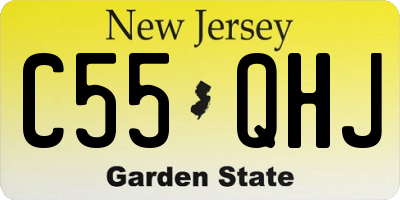NJ license plate C55QHJ