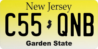 NJ license plate C55QNB