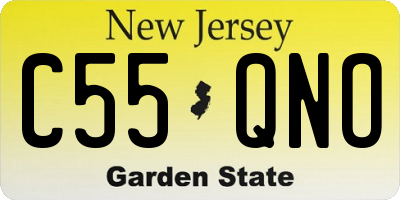 NJ license plate C55QNO
