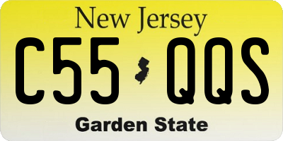 NJ license plate C55QQS