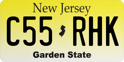 NJ license plate C55RHK