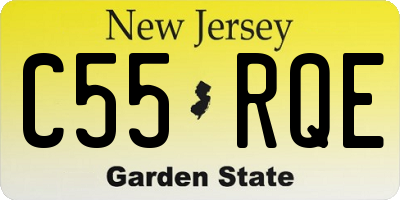NJ license plate C55RQE