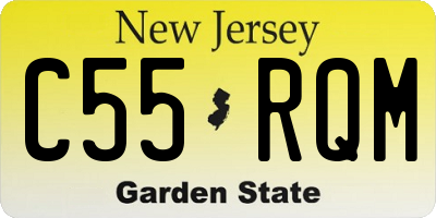 NJ license plate C55RQM