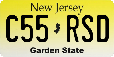 NJ license plate C55RSD