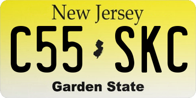 NJ license plate C55SKC