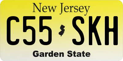 NJ license plate C55SKH