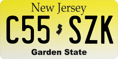 NJ license plate C55SZK