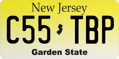 NJ license plate C55TBP