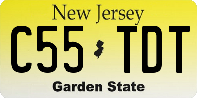 NJ license plate C55TDT