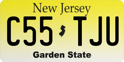 NJ license plate C55TJU