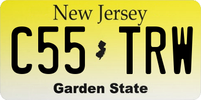 NJ license plate C55TRW