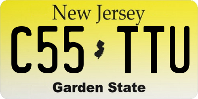 NJ license plate C55TTU