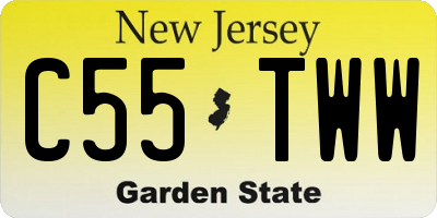 NJ license plate C55TWW