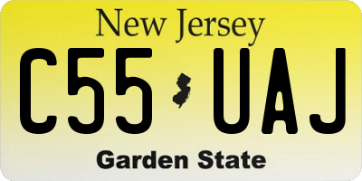 NJ license plate C55UAJ