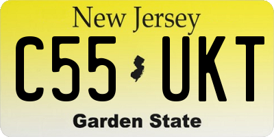 NJ license plate C55UKT