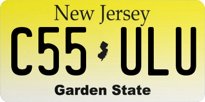 NJ license plate C55ULU