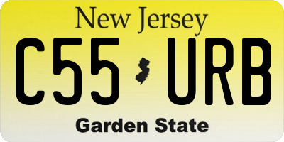 NJ license plate C55URB