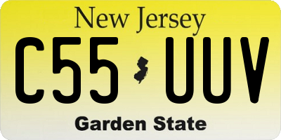 NJ license plate C55UUV