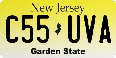 NJ license plate C55UVA