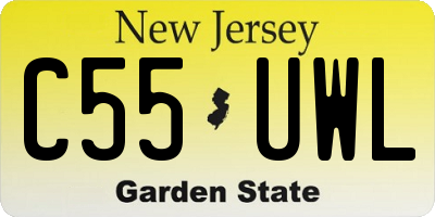 NJ license plate C55UWL