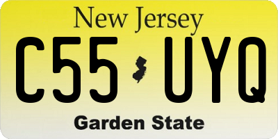 NJ license plate C55UYQ