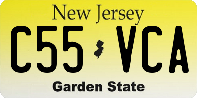 NJ license plate C55VCA