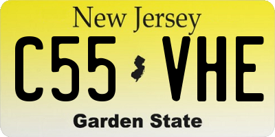 NJ license plate C55VHE