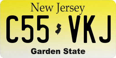 NJ license plate C55VKJ