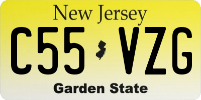 NJ license plate C55VZG