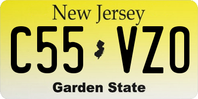 NJ license plate C55VZO