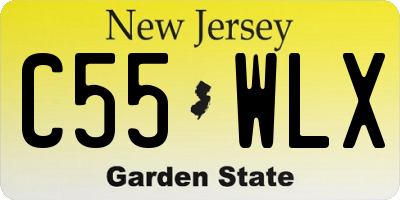 NJ license plate C55WLX
