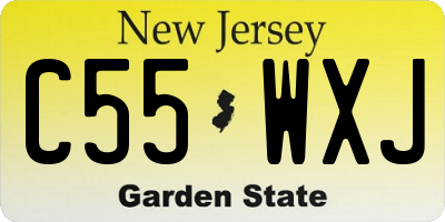 NJ license plate C55WXJ