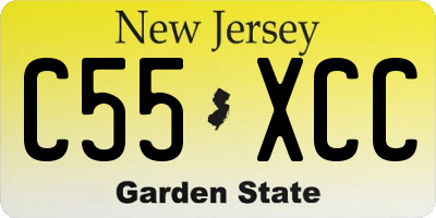 NJ license plate C55XCC