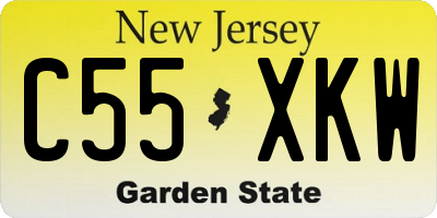 NJ license plate C55XKW