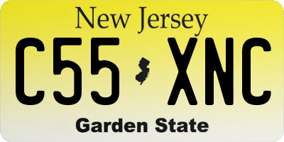 NJ license plate C55XNC