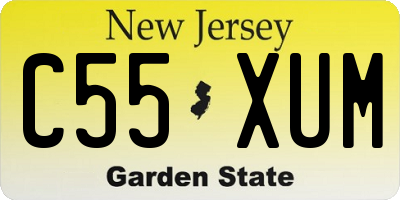 NJ license plate C55XUM